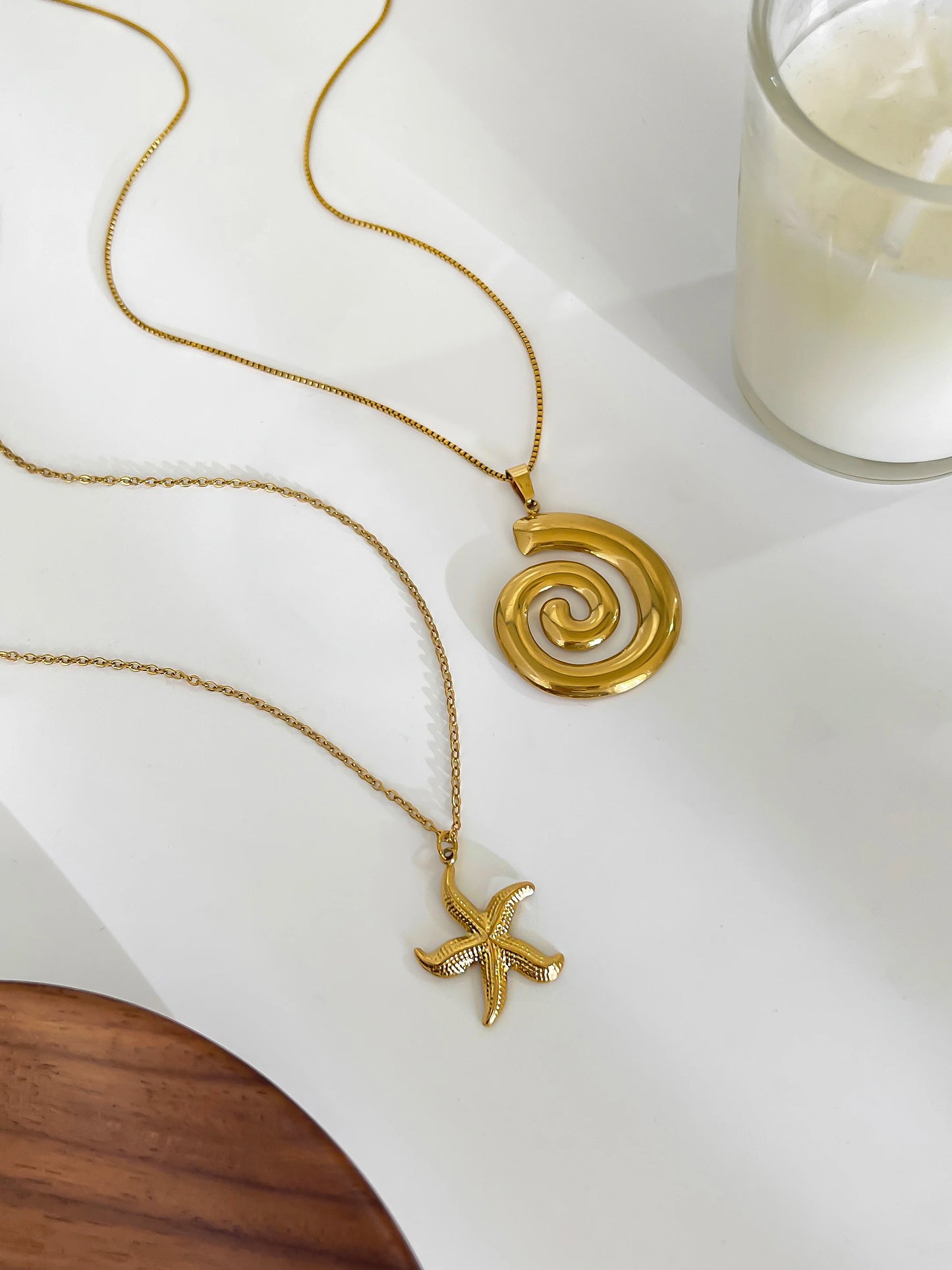 Starfish + Swirl Necklace