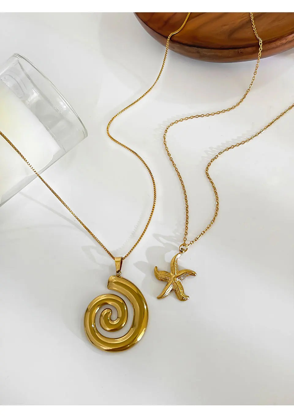 Starfish + Swirl Necklace